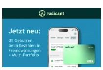 radicant : Nouvelle meilleure carte de débit gratuite pour les paiements à l’étranger et en devises (taux de change interbancaire)