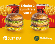 Bon plan chez JUST EAT – Deux menus Medium Big Mac pour le prix d’un