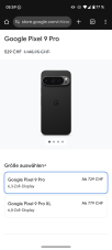 GOOGLE Pixel 9 Pro (128 Go)+ Fitbit Versa 4 pour 529 CHF / Pixel 9 + Versa 4 pour 349 CHF directement dans le Google Store