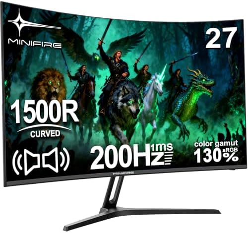 Moniteur De Jeu Minifire Gaming Full HD 27 Incurv 200Hz Panneau VA moniteur-de-jeu-minifire-gaming-full-hd-27-incurv-200hz-panneau-va