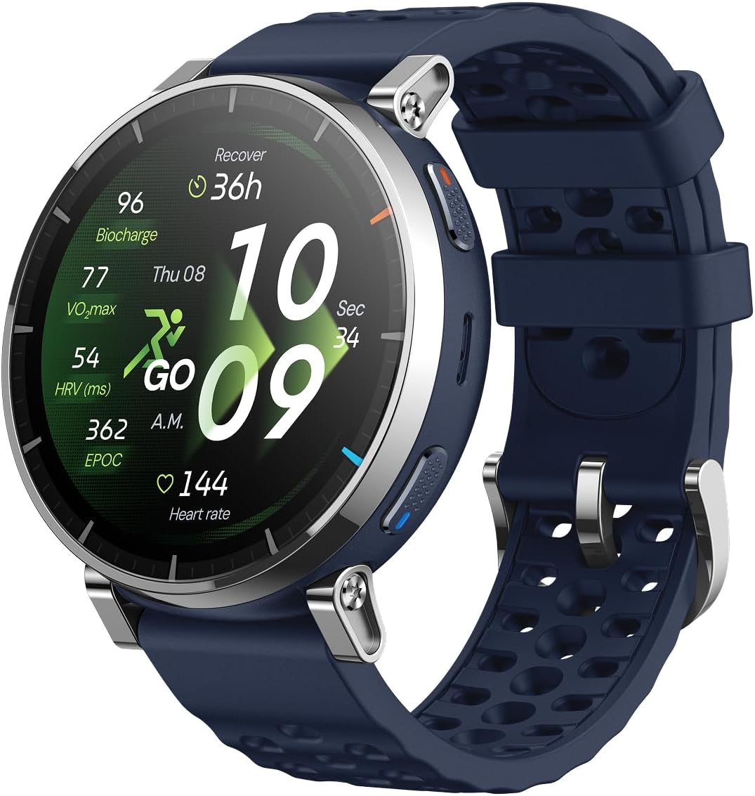 Réservé aux membres Prime : montre connectée de course Amazfit Active 3 Premium (1,32 pouces, AMOLED, 4 Go, GPS, 45 mm)