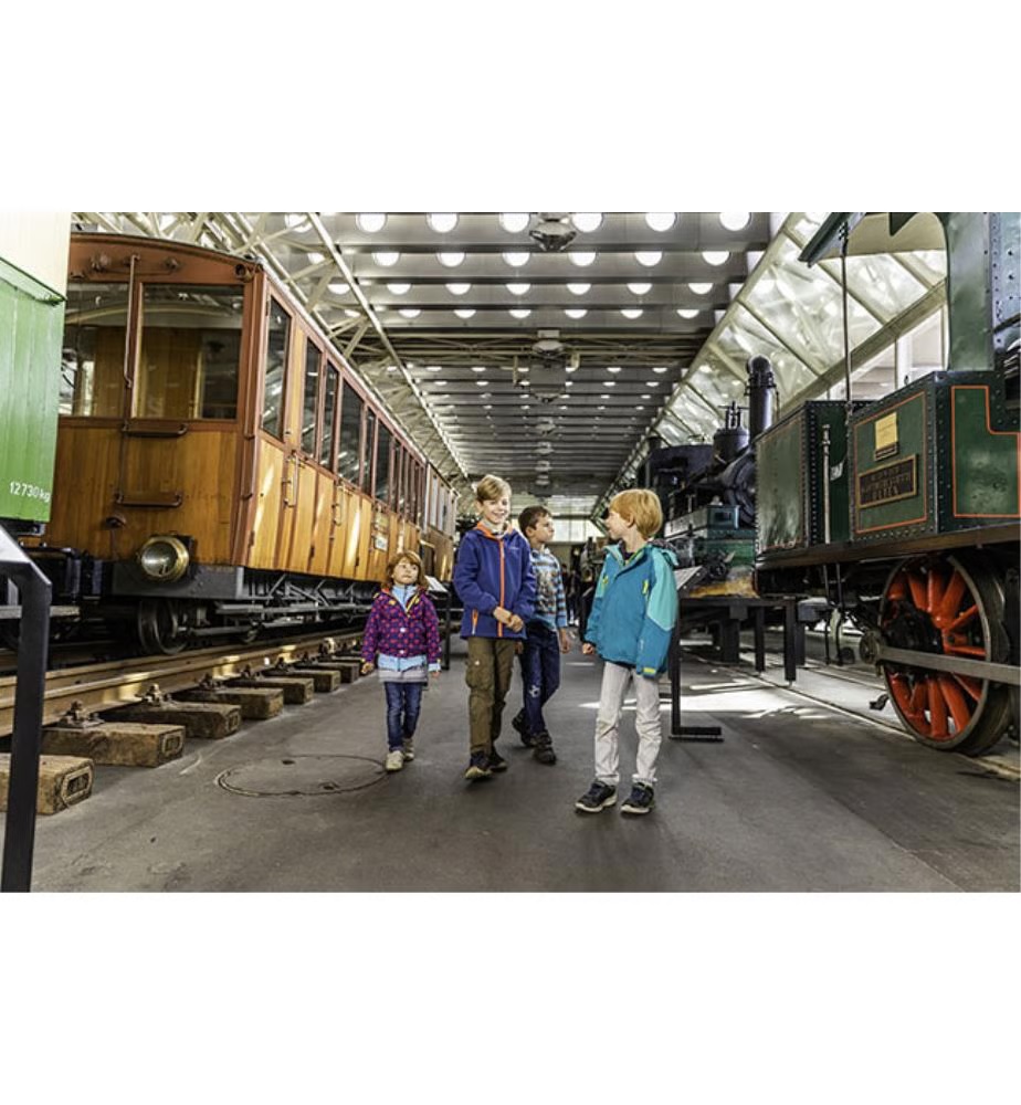 Entrée au Musée Suisse des Transports de Lucerne, y compris Media World et le Musée Hans Erni (valable jusqu’au 31.08.2026)