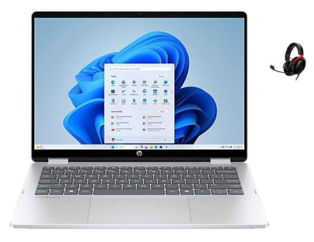 HP OmniBook 5 Flip 14-fp0724nz mit Headset