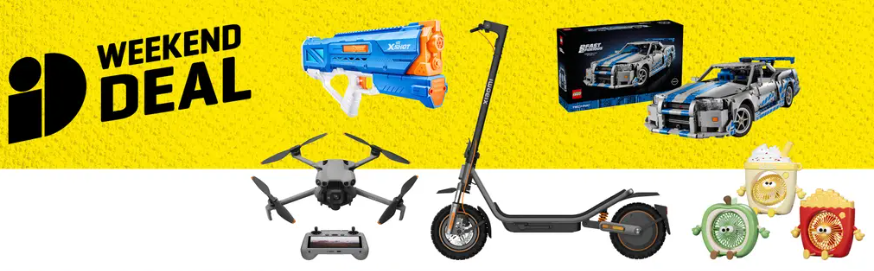 Offre groupée dans le cadre de l’ID Weekend Deal : divers jouets, trottinettes électriques et drones à des prix imbattables