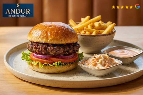 Menu à deux plats avec un burger Angus pour 2 personnes (Zurich) chez DeinDeal