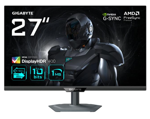 Moniteur GIGABYTE 4K UHD G27U (27 pouces, 4K à 160 Hz, 350 nits) au nouveau meilleur prix chez Interdiscount