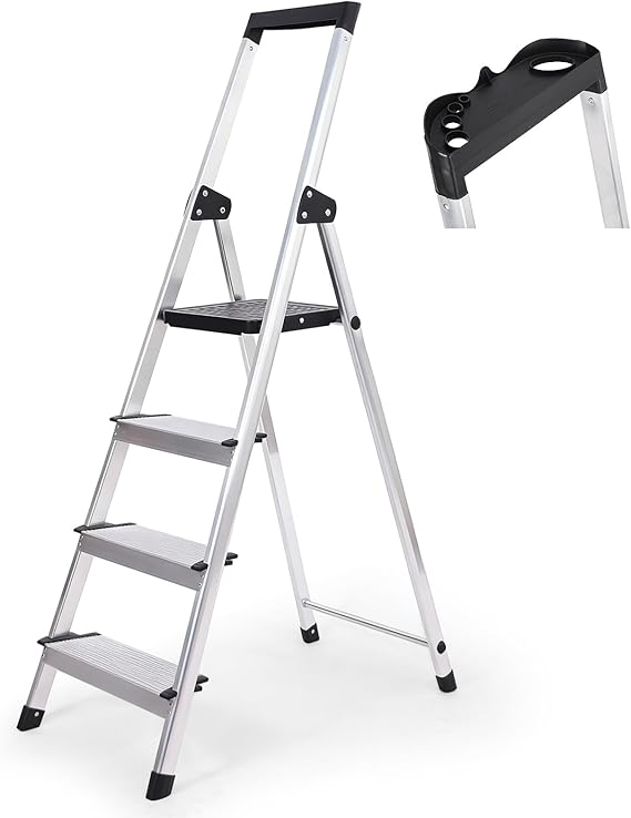 Sekey Aluminium Escabeau 4 marches (Charge max. 150kg) chez Amazon