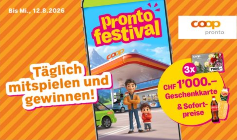 Pronto Festival – Jeu avec des lots à gagner immédiatement dans l’application Supercard