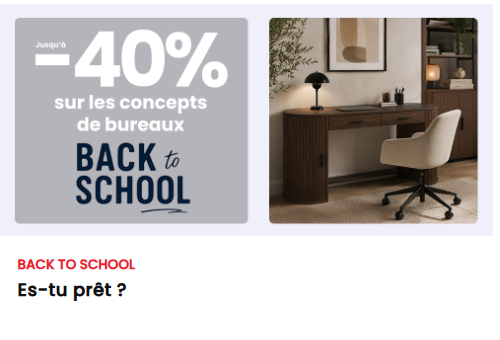 Promotion Conforama : jusqu’à 40 % de réduction sur le mobilier de bureau – certains articles bénéficient de réductions encore plus importantes