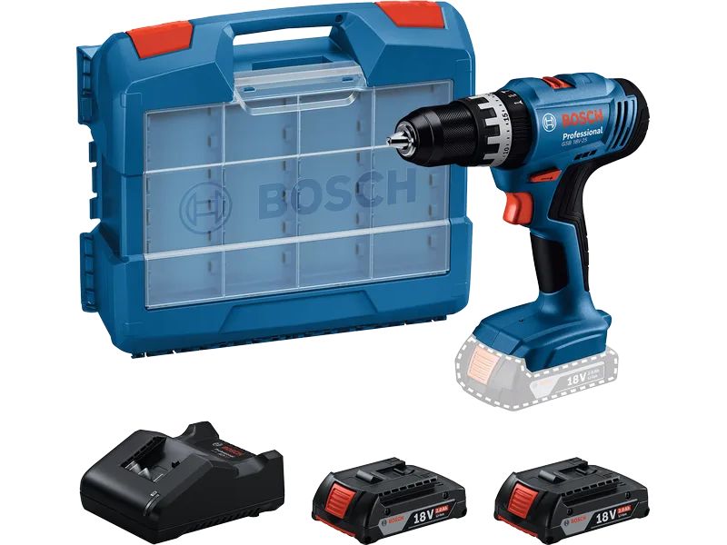 Prix le plus bas – Perceuse-visseuse à percussion sans fil Bosch Professional GSB 18 V-25