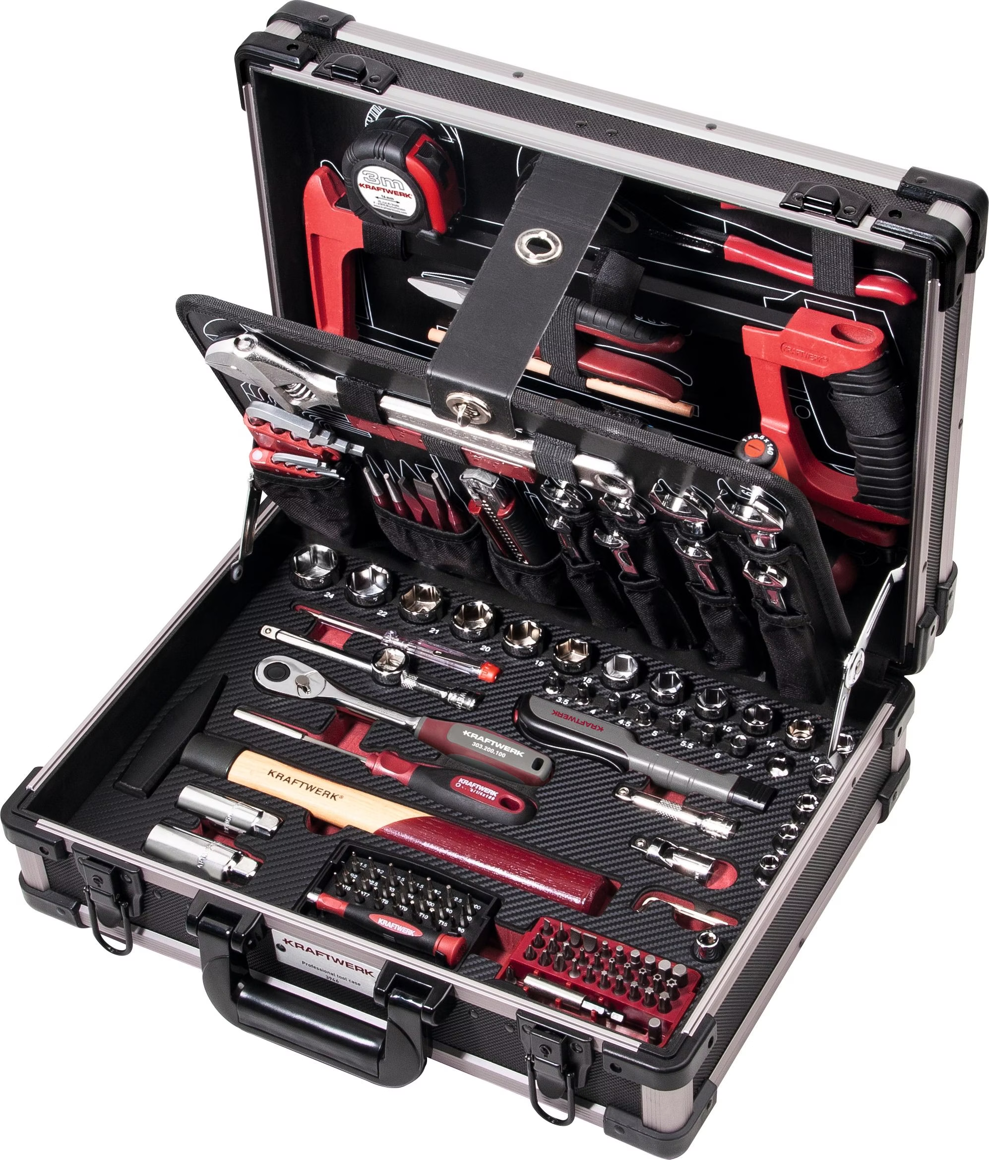 KRAFTWERK Pro-Line, coffret d’outils professionnel en aluminium de 151 pièces, comprenant des outils PB Swiss Tools, disponible chez DeinDeal au meilleur prix