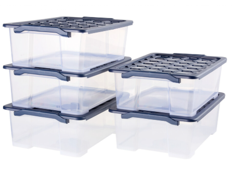 Diverses boîtes de rangement en promotion chez Jumbo, des marques Rotho, SmartStore et bien d’autres encore.