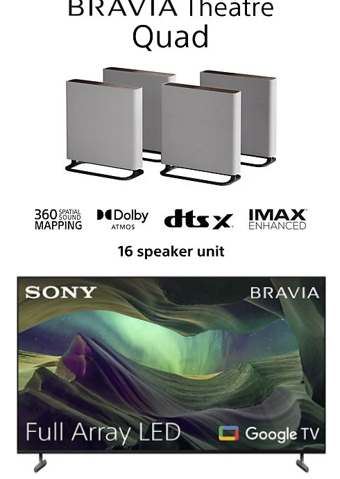 Système audio Sony BRAVIA Theatre Quad 4.0.4 canaux avec Dolby Vision + téléviseur Sony BRAVIA KD-55X85L (4K à 120 Hz) chez MediaMarkt
