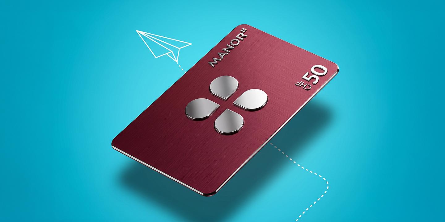 Bon d’achat numérique Manor d’une valeur de 50 CHF, valable en magasin et en ligne