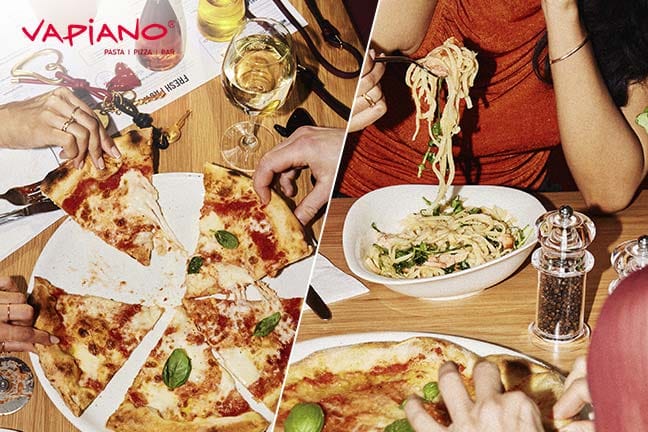 Bon d’achat d’une valeur de 50 CHF valable dans divers restaurants Vapiano (Sihlcity, Bellevue, Spreitenbach, Urtenen-Schönbühl, Thoune) chez DeinDeal
