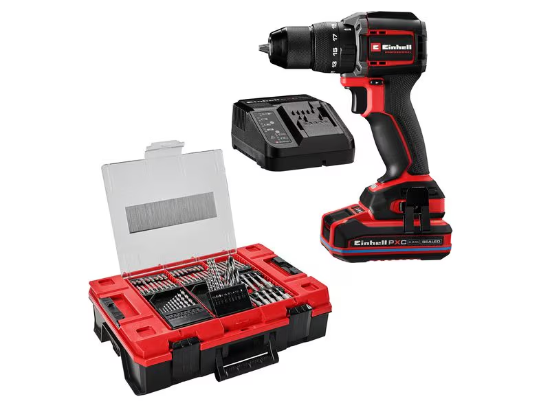 Perceuse-visseuse à percussion sans fil Einhell TP-CDD 18/701-C Li-i +70 avec batterie scellée de 3,0 Ah chez DayDeal