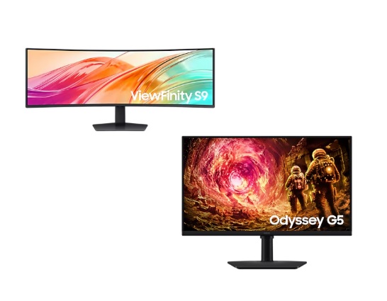 Moniteur 49″ ViewFinity S9 S95UF DQHD 120 Hz 1000R + moniteur gaming 27″ Odyssey G50F QHD 180 Hz offerts