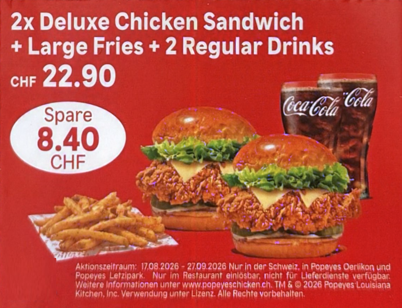 Popeyes Zurich (Oerlikon, Letzipark)