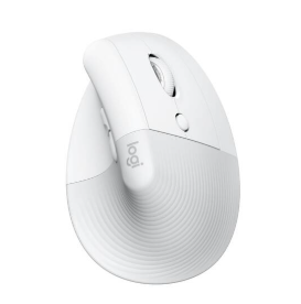 Souris verticale Logitech Lift for Mac, Bluetooth, blanc cassé
