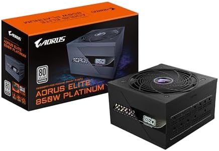 Bloc-éclair sur l’alimentation GIGABYTE AORUS Elite P850W (850 W, 80 Plus Platinum, entièrement modulaire) chez Amazon