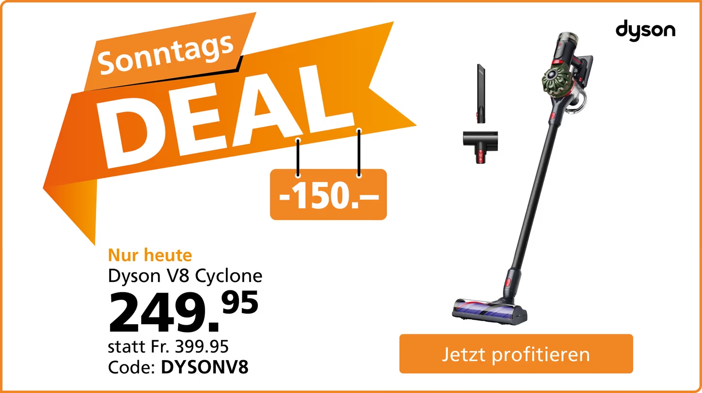 Seulement aujourd’hui : Dyson V8 Cyclone chez Fust au meilleur prix