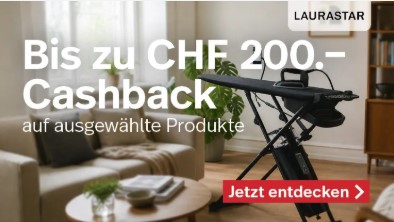 Cashback Nettoshop – jusqu’à 200 CHF sur les systèmes de repassage Laurastar