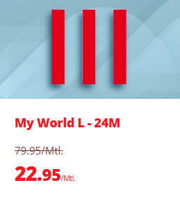 MTEL My World L (appels illimités en Suisse + 100 Go d’itinérance et 5 000 min/SMS en UE/Royaume-Uni/Nord-Ouest/Balkans) + activation gratuite
