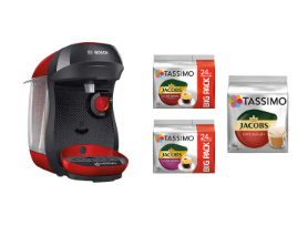 Machine à capsules Bosch Tassimo Happy TAS1003C6 avec 64 T-Discs chez nettoshop