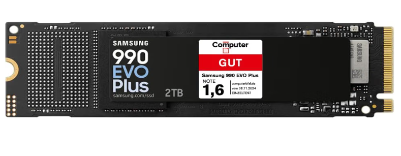 Samsung 990 EVO Plus NVMe M.2 SSD 2 To (7 250 Mo/s en lecture, 6 300 Mo/s en écriture) chez fnac