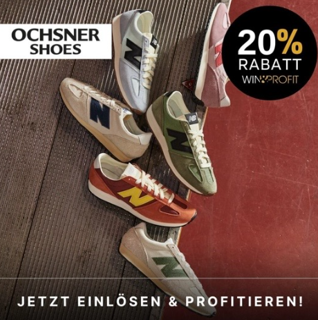 20 % de réduction chez Ochsner Shoes sur toute la collection, par exemple les baskets Lacoste.