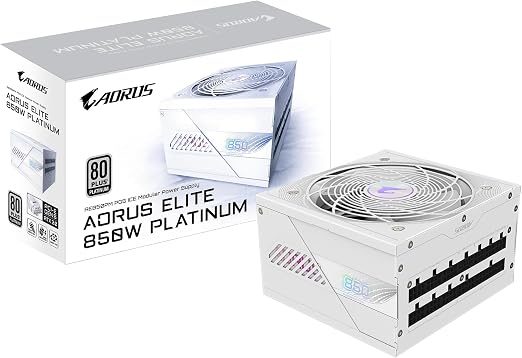 Aujourd’hui seulement – Alimentation GIGABYTE Aorus Elite P850W Ice (PCIe 5.0, ATX 3.0, 80 Plus Platinum, entièrement modulaire, compatible ATX 3.1)