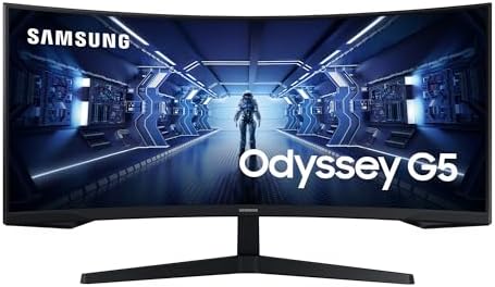 Samsung Gaming Monitor G5 (34 pouces, dalle VA, UWQHD, 1000R, 165 Hz) sur Amazon