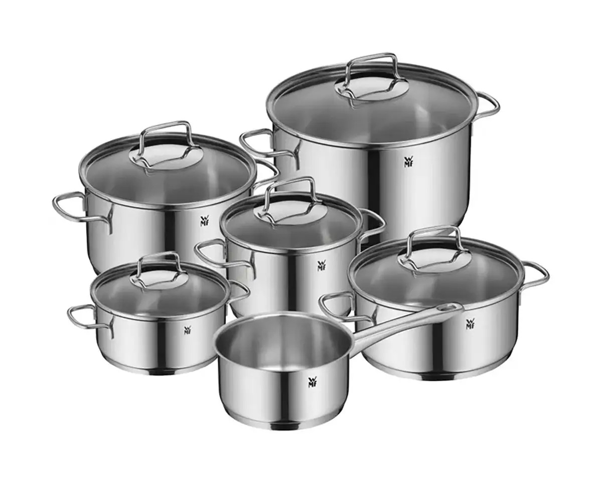 Batterie de cuisine WMF 92BF Astoria 6 pièces en acier inoxydable chez Nettoshop