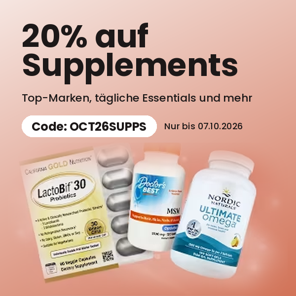 20 % de réduction sur les compléments alimentaires chez iHerb