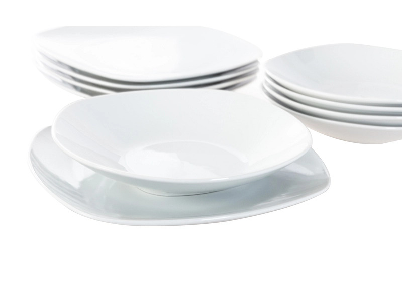 Service de table en porcelaine 12 pièces pour 6 personnes chez Conforama