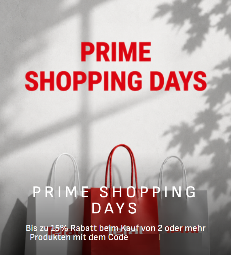 JOURNÉES DE SHOPPING PRIME – 15 % de réduction sur toute la gamme