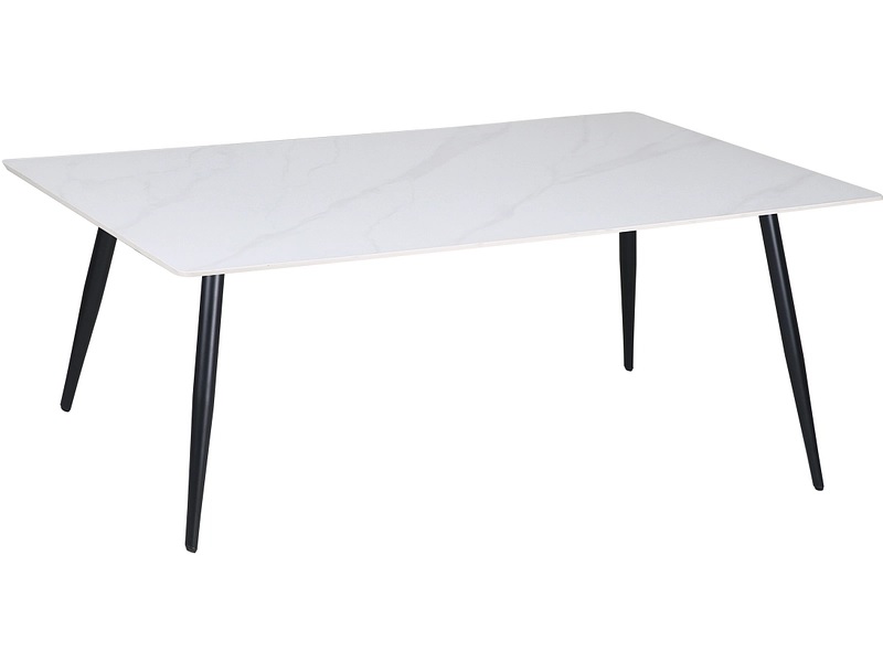 Table en marbre reconstitué, aspect marbre, 180 x 90 x 75 cm (120 CHF à retirer sur place)