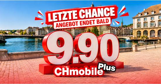 Abonnement mobile CHmobile Plus (plus qu’aujourd’hui)