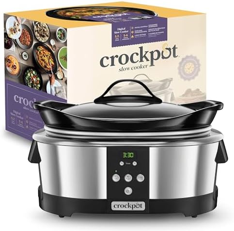 Mijoteuse numérique Crockpot 5,7 l (5-6 personnes), minuterie numérique 20 h, compatible four (SCCPBPP605) à un prix exceptionnellement bas.