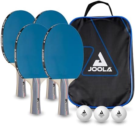 Set de tennis de table JOOLA Team School (4 raquettes, 3 balles, sac) sur Amazon