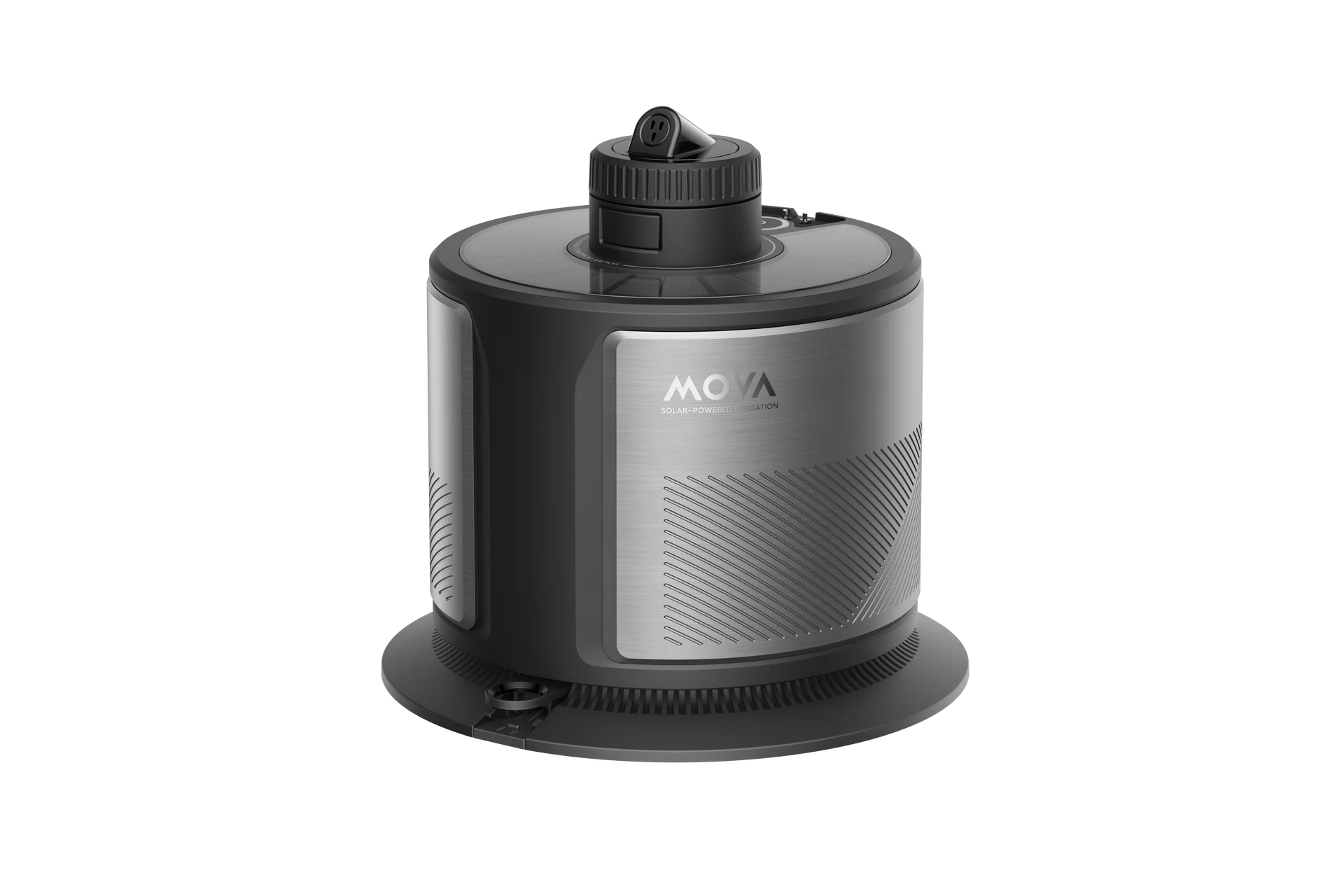 Système d’irrigation MOVA (portée de 13 m, surface irriguée de 500 m², fonctionnement solaire « sans fil ») chez Nettoshop