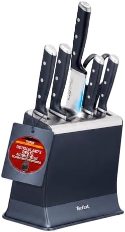 Ensemble de 6 couteaux Tefal EverSharp Pro avec bloc à couteaux auto-affûtant sur Amazon