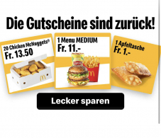 🔥 Les bons McDonalds sont de retour (également en ligne dans le prospectus sans obligation de se connecter)