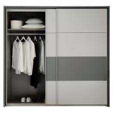 Modeste : Armoire à portes coulissantes de 215 x 210 x 60.5 cm, livraison incluse chez LIPO