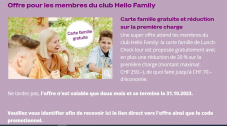 Lunch-Check : carte famille gratuite et 20 % de réduction sur la première recharge chez Coop Hello Family Club