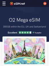 Carte eSIM pour 30 jours avec 300 ( !) Go de données, dans toute l’Europe y compris en Suisse