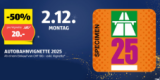 (Préavis) Vignette autoroutière 2025 pour 20 francs à partir d’un montant d’achat de 100 francs chez Aldi le 02.12.