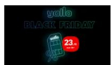 🔥 Le meilleur abonnement pour le Black Friday ? Yallo Black (CH tout illimité incl. 5G, données illimitées en UE, USA, CA, RU, UK, TR, 40 GB avec Highspeed) au meilleur prix