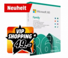 Aujourd’hui uniquement chez MediaMarkt :  Microsoft 365 Family pour PC/MAC