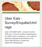 Code promo Uber Eats de 50% à partir de 30 CHF d’achat